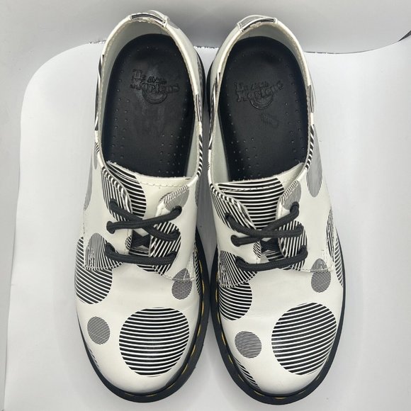 Dr. Martens Shoes - Dr. Martens 1461 Polka Dot Smooth Leather Oxford Shoes Womens 7 /38 White Black